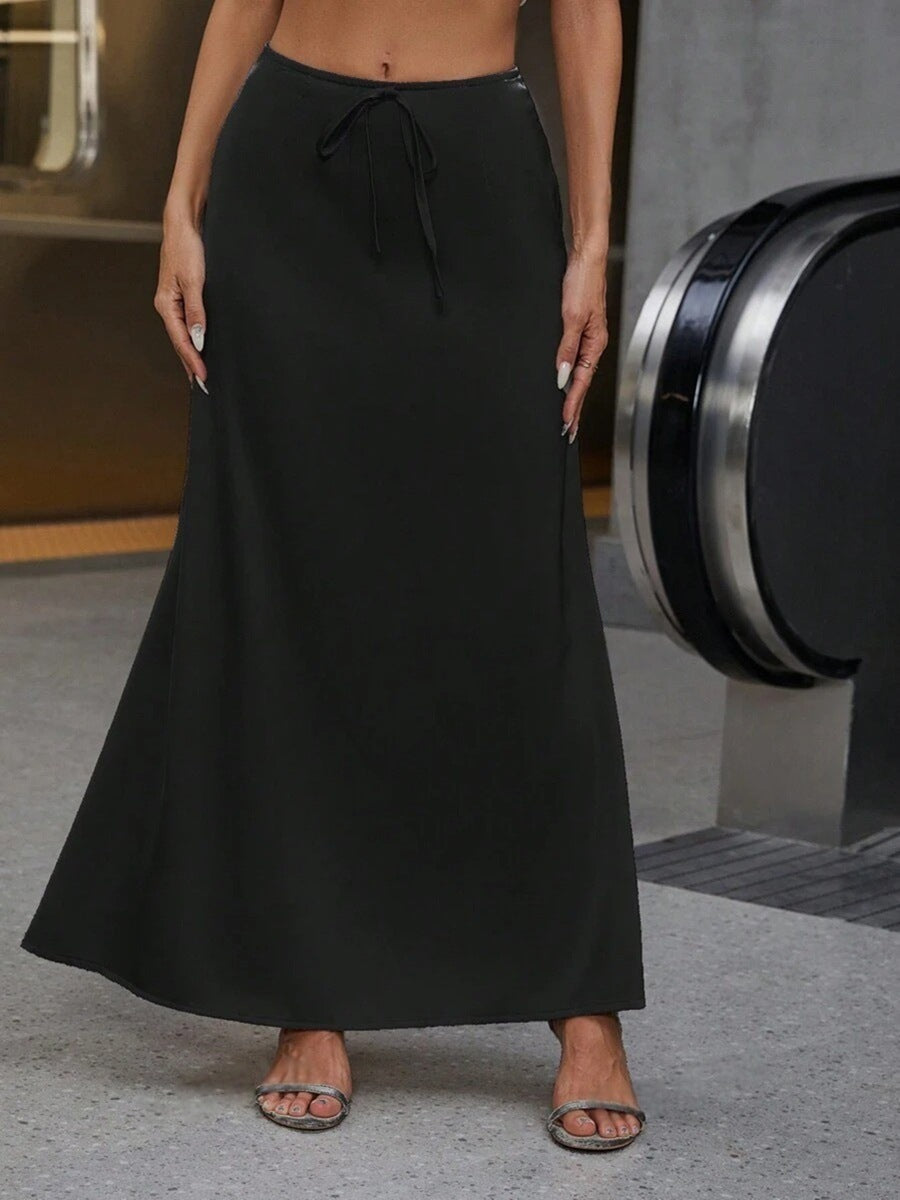 Damen Maxi-Rock mit lässiger Taillenkordel und elegantem Schnitt Echo Archiv
