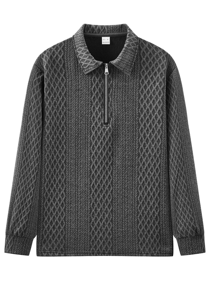 Herren Sweatshirt mit modischem Stehkragen und strukturiertem Design Echoarchiv