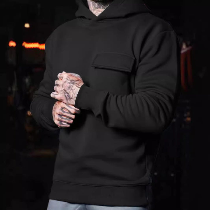 Herren sportlicher Hoodie mit praktischer Fronttasche Echoarchiv