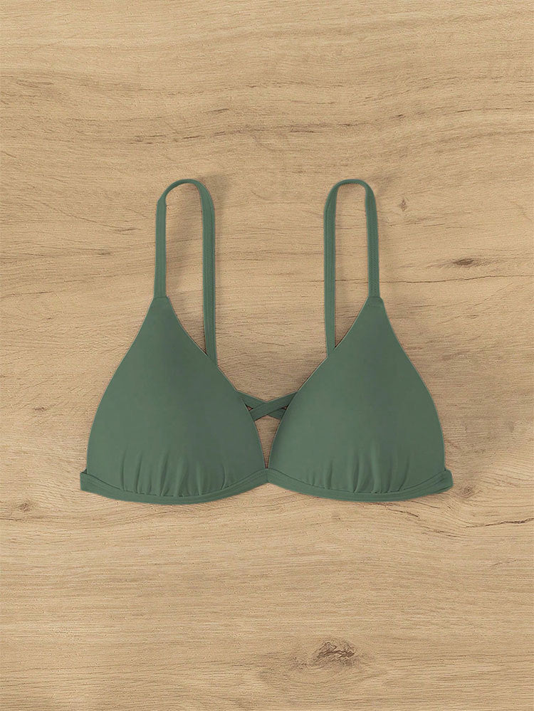 Damen Triangel-Bikinioberteil mit verstellbaren Trägern und trendigem Kreuzdesign Echo Archiv
