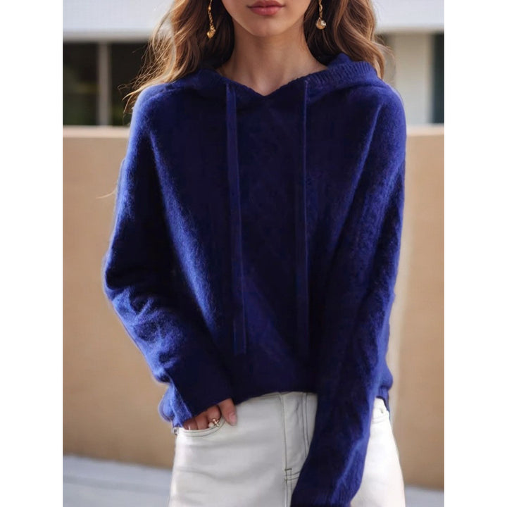 Damen nan kuscheliger Kapuzenpullover aus Kaschmirmischung mit Zopfmuster und Oversize-Schnitt Echo Archiv