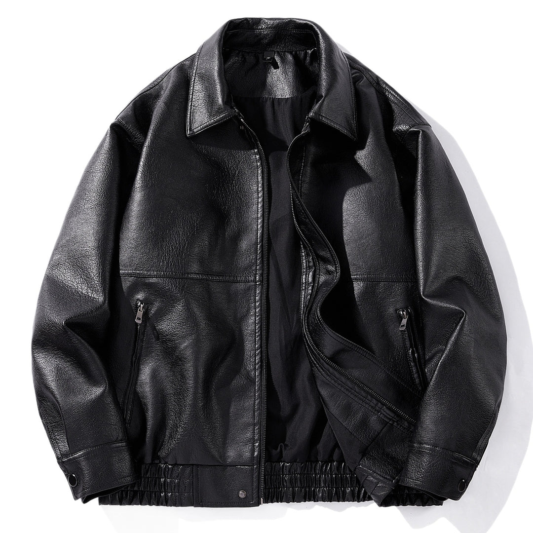 Herren Kunstlederjacke mit elastischem Bund Echo Archiv