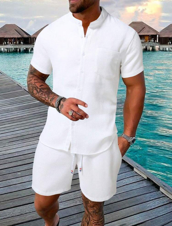 Herren Freizeithemd und Shorts Set Echoarchiv
