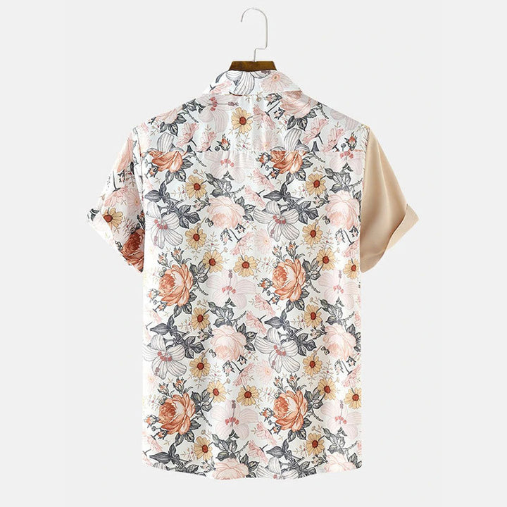 Herren Florales Kurzarmhemd Echoarchiv