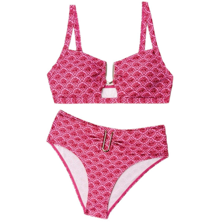 Damen Bikiniset mit modischem Verschluss und floralem Design Echo Archiv