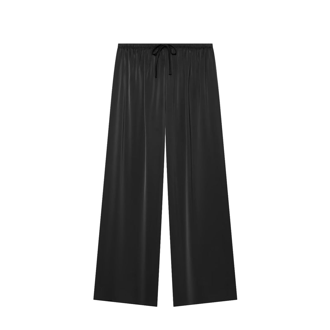 Damen nan luftig-weite Palazzo-Hose mit elastischem Bund und Kordelzug Echo Archiv