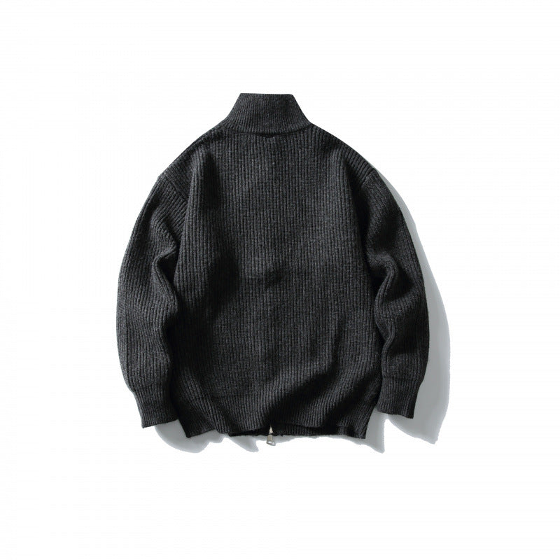 Unisex Gerippter Zipcardigan mit Stehkragen Echo Archiv