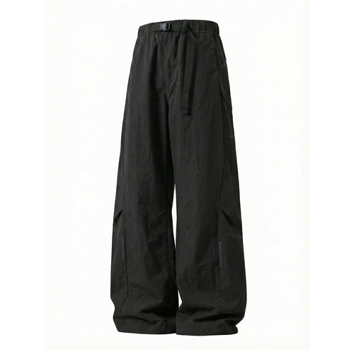 Unisex Weite technische Cargo-Hose mit elastischem Bund, integriertem Gurt und verstellbarem Beinabschluss Echo Archiv
