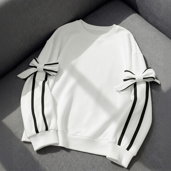 Damen Modischer Sweatshirt mit Schleifendetails Echo Archiv