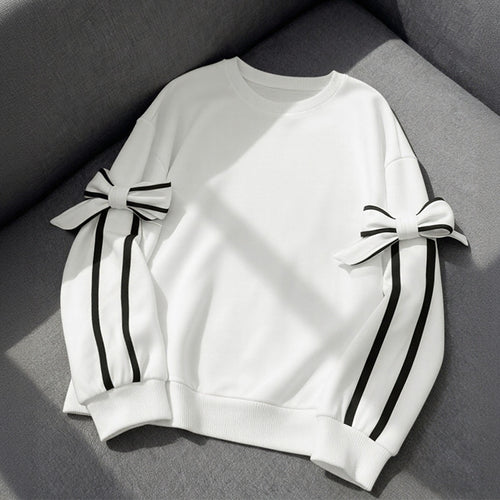 Damen Modischer Sweatshirt mit Schleifendetails Echo Archiv