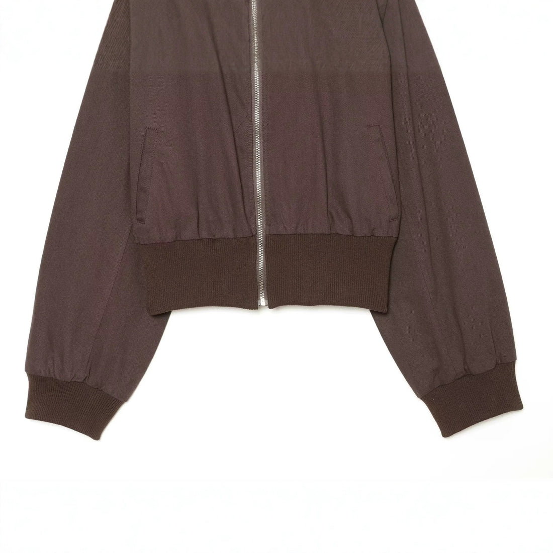 Damen Cropped Bomberjacke mit breitem Rippbündchen und durchgehendem Reißverschluss Echoarchiv