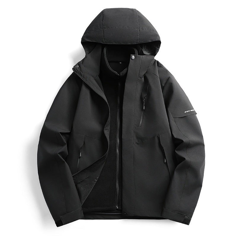 Damen nicht wasserdichte Softshell Outdoor-Jacke mit Kapuze atmungsaktive Membran – Célinea