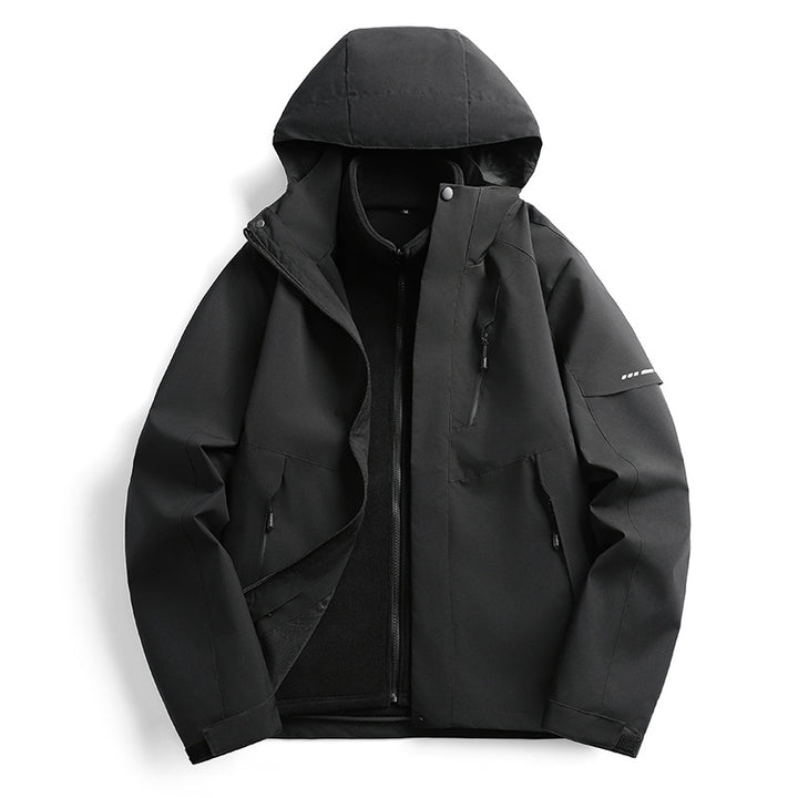 Damen nicht wasserdichte Softshell Outdoor-Jacke mit Kapuze atmungsaktive Membran – Célinea