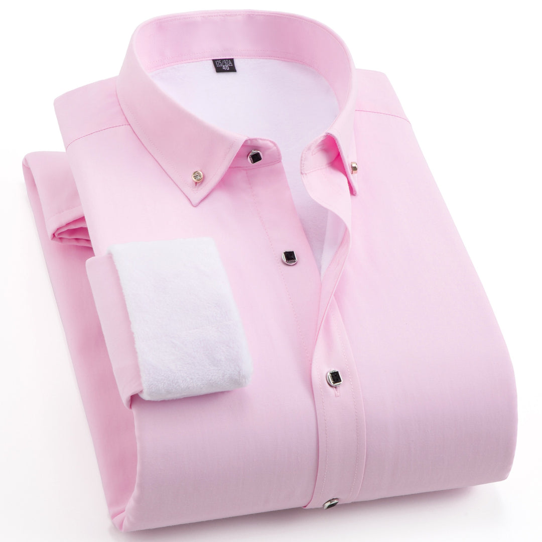 Herren Gefüttertes Businesshemd mit Thermofleece‑Innenseite und Button‑Down‑Kragen Echo Archiv