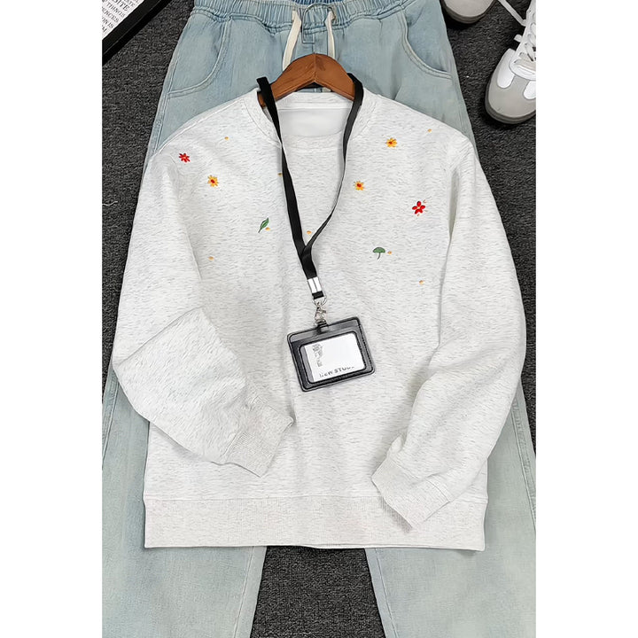 Damen Gemusterter Sweatshirt mit floralem Design Echo Archiv