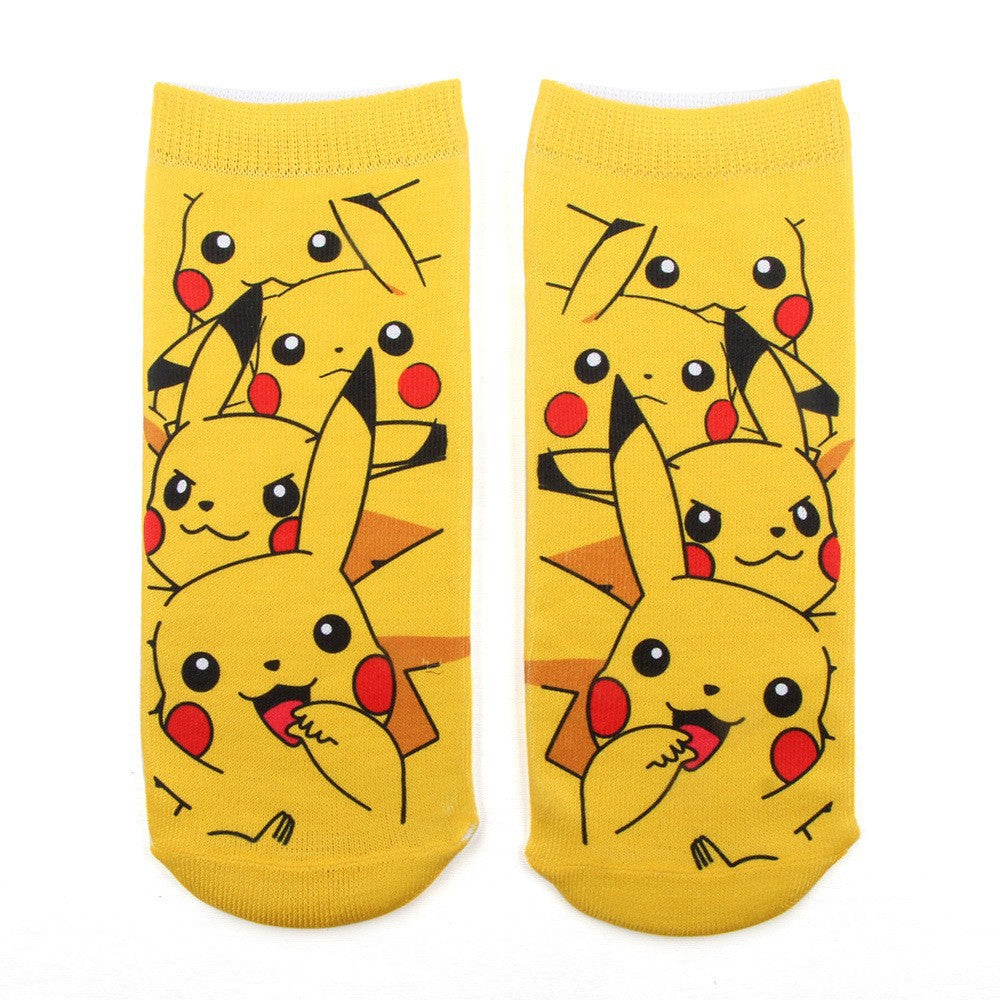 Unisex Niedrige Ankle-Socken mit Cartoon-Monster-Gesicht und weichem Baumwollmix – Norré