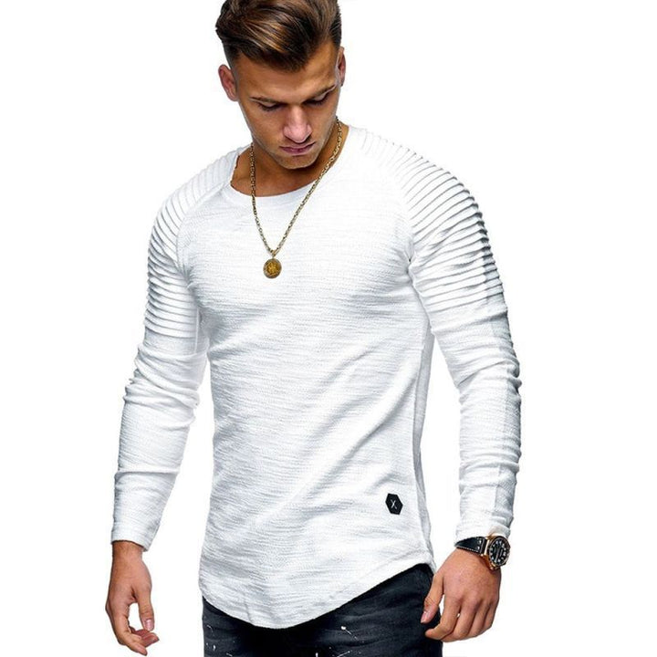 Herren Langarmshirt mit strukturiertem Design Echoarchiv