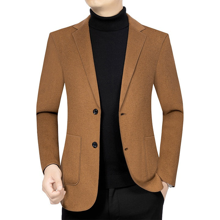 Herren Elegantes Slim-Fit Sakko aus Wolloptik mit aufgesetzten Außentaschen – Tianoro