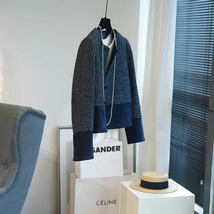 Damen Elegante Kurzjacke mit strukturiertem Gewebe Echoarchiv