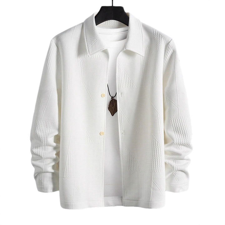 Herren modische Hemdjacke mit strukturiertem Design und praktischen Knöpfen Echoarchiv