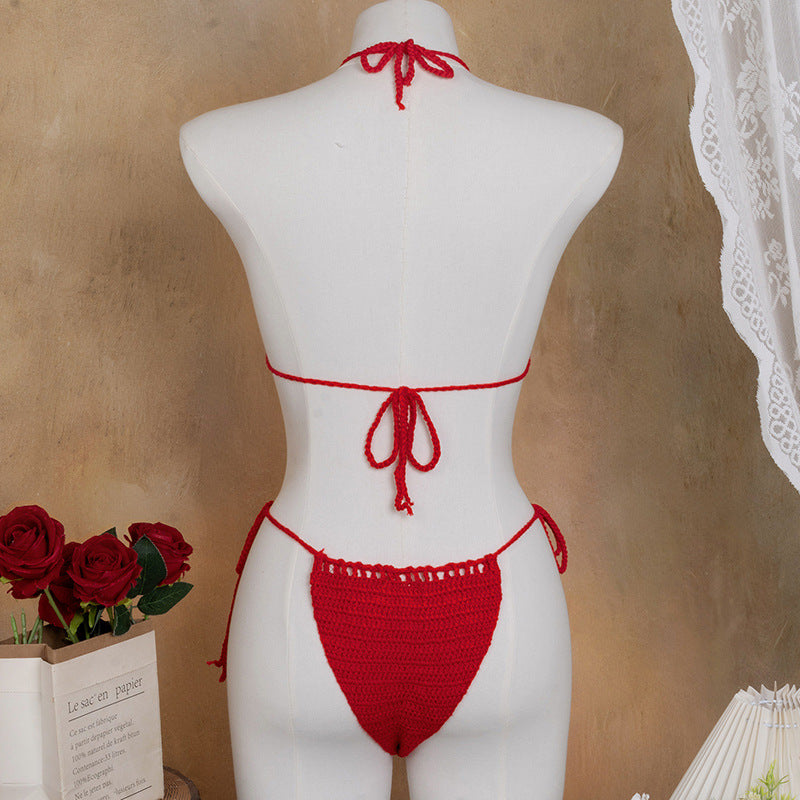 Damen Häkel-Bikini mit verspieltem Blumendesign und verstellbaren Bändern Echo Archiv