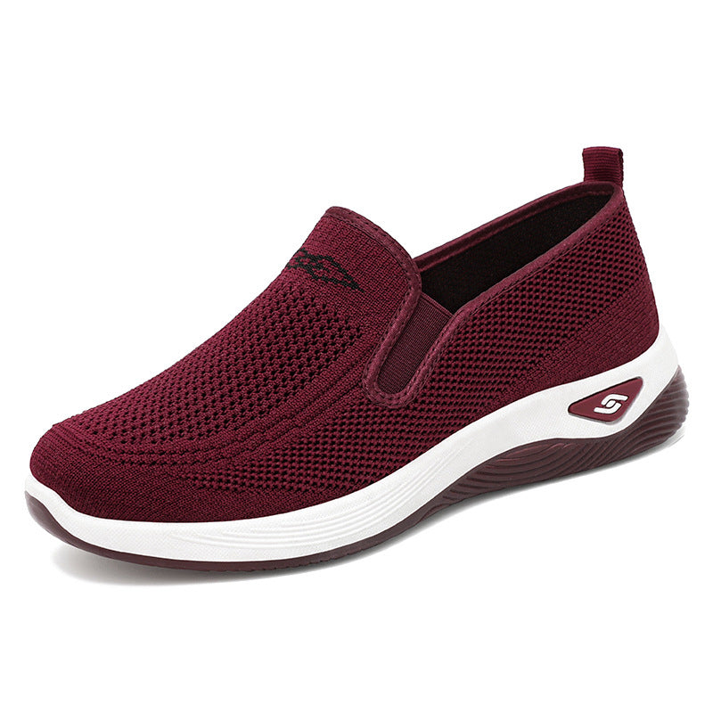 Damen nan gestrickter Slip-On Komfortsneaker mit elastischem Einstieg und Memory-Schaum-Fußbett Echo Archiv