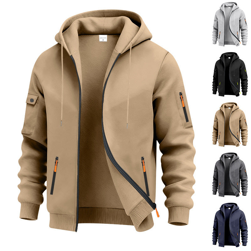 Herren funktionale Kapuzenjacke mit technischen Taschen Echoarchiv