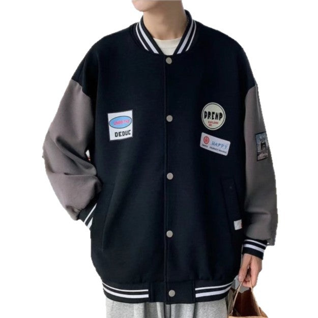 Herren Collegejacke mit praktischen Taschen und Stickereien Echoarchiv