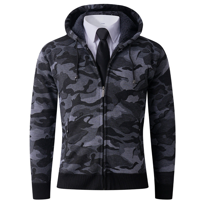 Herren modische Kapuzenjacke mit stylischem Camouflage-Design Echoarchiv