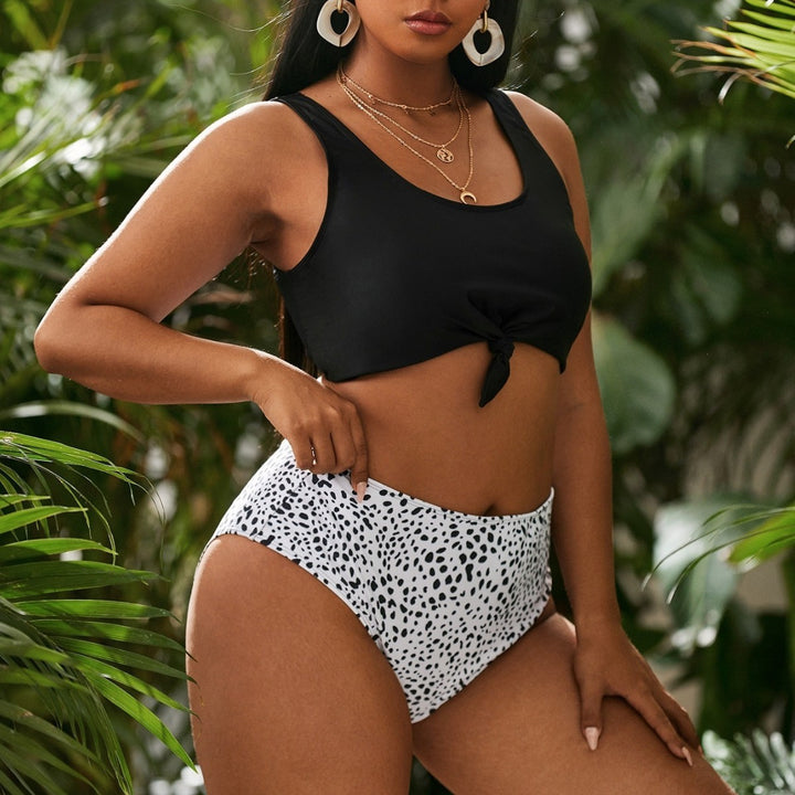 Damen Bikini-Set mit kreativem Knotendesign und hochgeschnittenen Höschen Echo Archiv