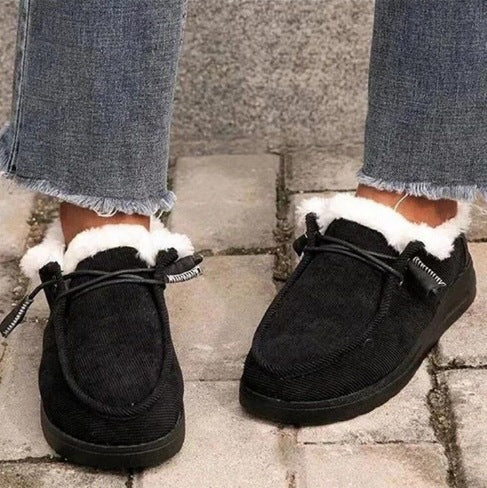 Damen Gefütterte Mokassin-Slipper mit Teddyfutter und dämpfender Gummisohle Echoarchiv