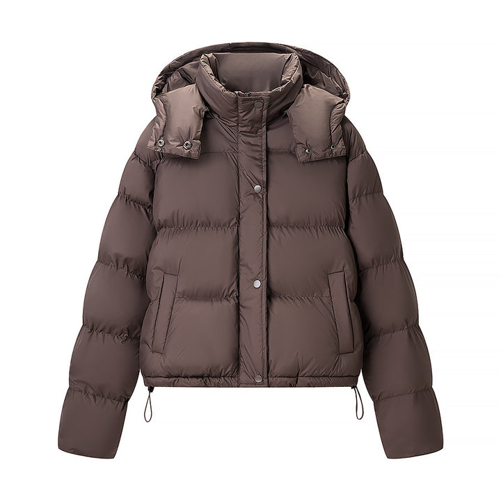 Damen Wattierte Daunenoptik-Steppjacke mit abnehmbarer Kapuze Echo Archiv
