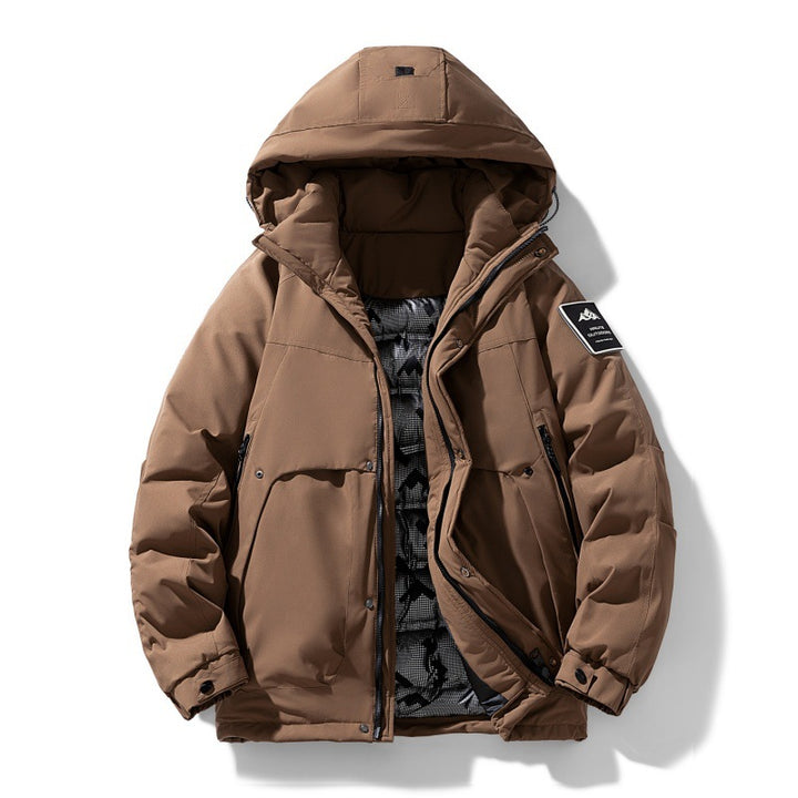 Unisex wasserabweisende gepolsterte Winterjacke mit Kapuze und thermischer Isolierung – Marzano