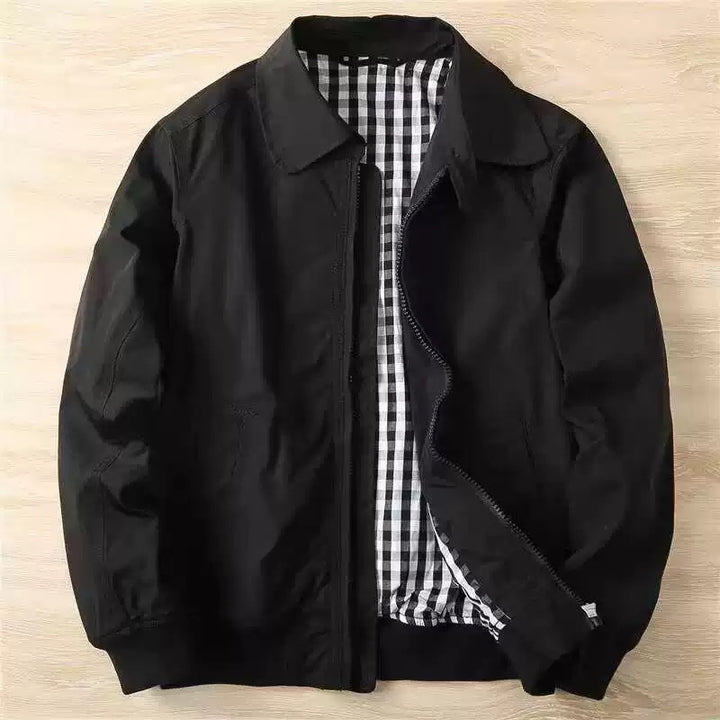 Herren Modische Bomberjacke mit kariertem Innenfutter Echo Archiv
