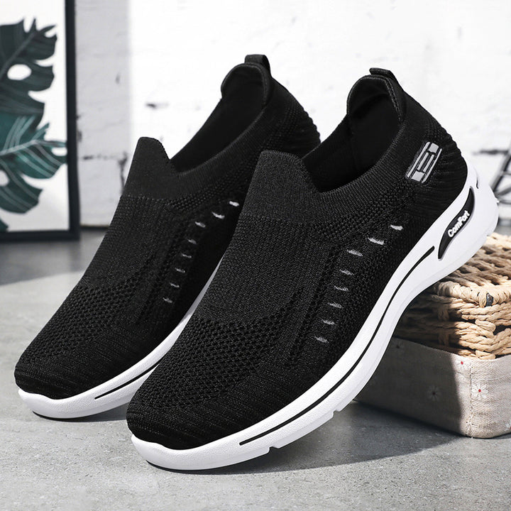 Damen nan ultraleichter gestrickter Slip-On Walking-Sneaker mit nahtlosem Sockenschaft und dämpfender EVA-Comfort-Zwischensohle Echo Archiv