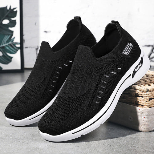 Damen nan ultraleichter gestrickter Slip-On Walking-Sneaker mit nahtlosem Sockenschaft und dämpfender EVA-Comfort-Zwischensohle Echo Archiv