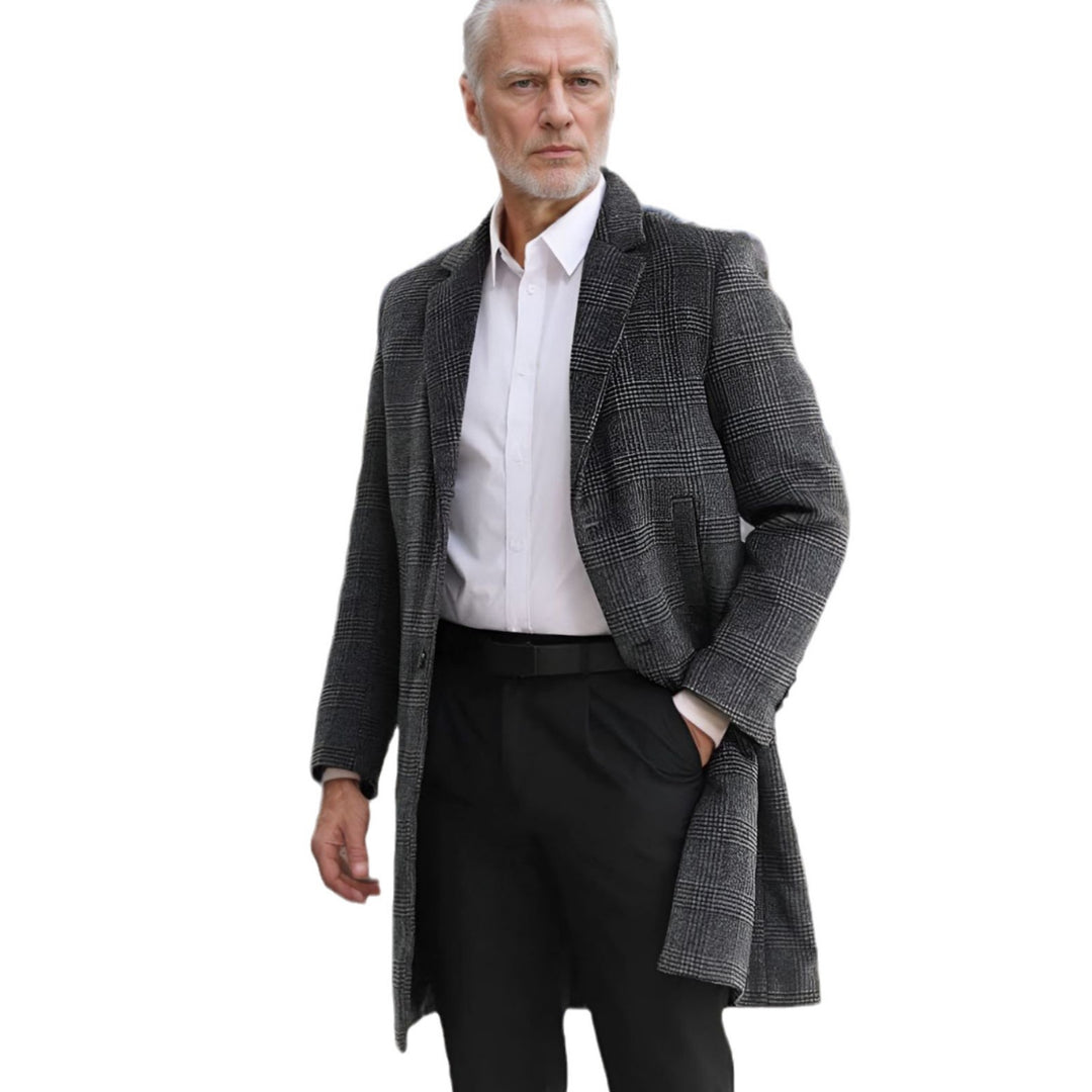 Herren eleganter Karomantel Echoarchiv