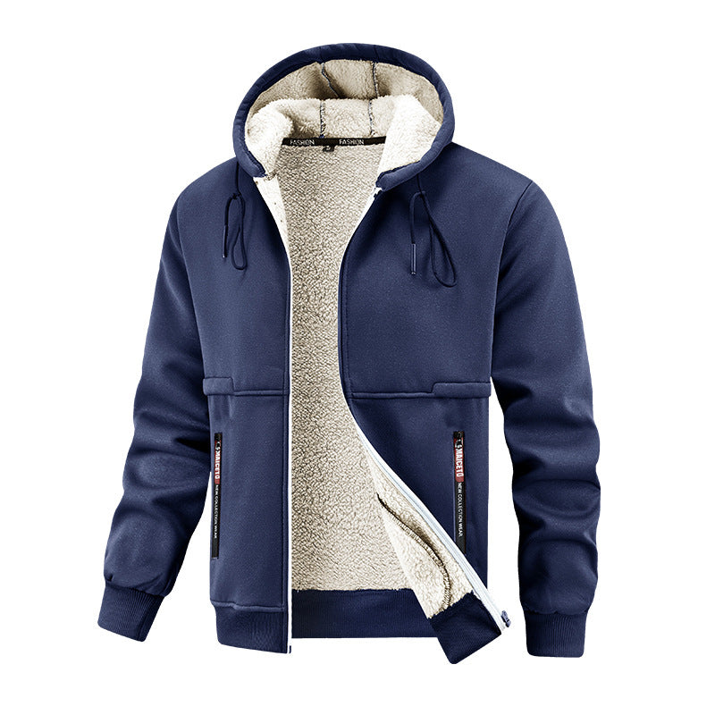 Herren Kapuzenjacke mit kuscheligem Innenfutter und praktischen Taschen Echoarchiv