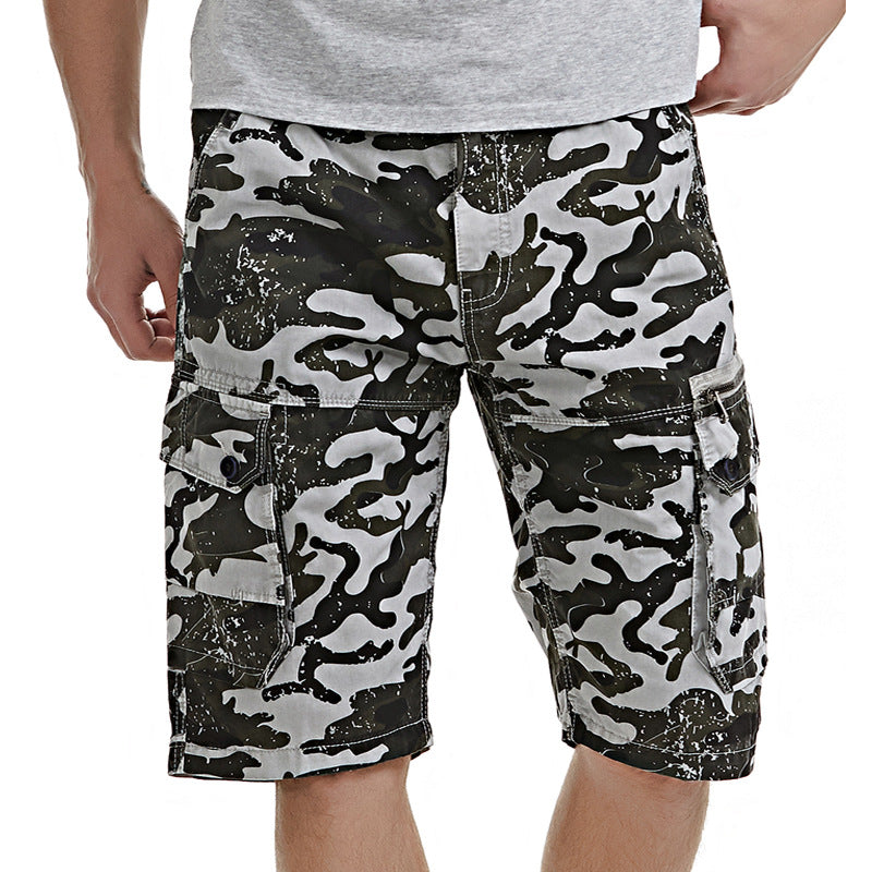 Herren Cargoshorts mit praktischen Taschen und modernem Camouflage-Muster Echoarchiv