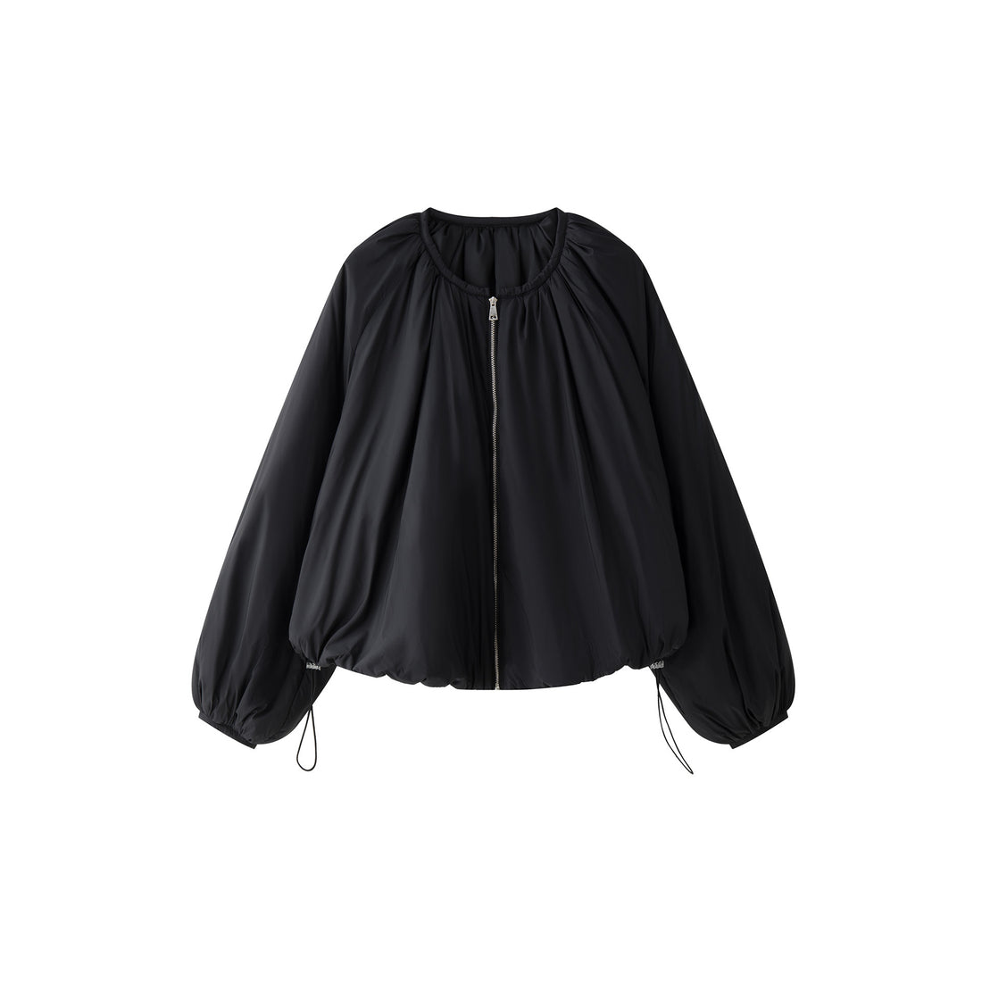 Damen Voluminöse Bomberjacke im Cape‑Stil mit Ballonärmeln und Tunnelzug Echoarchiv