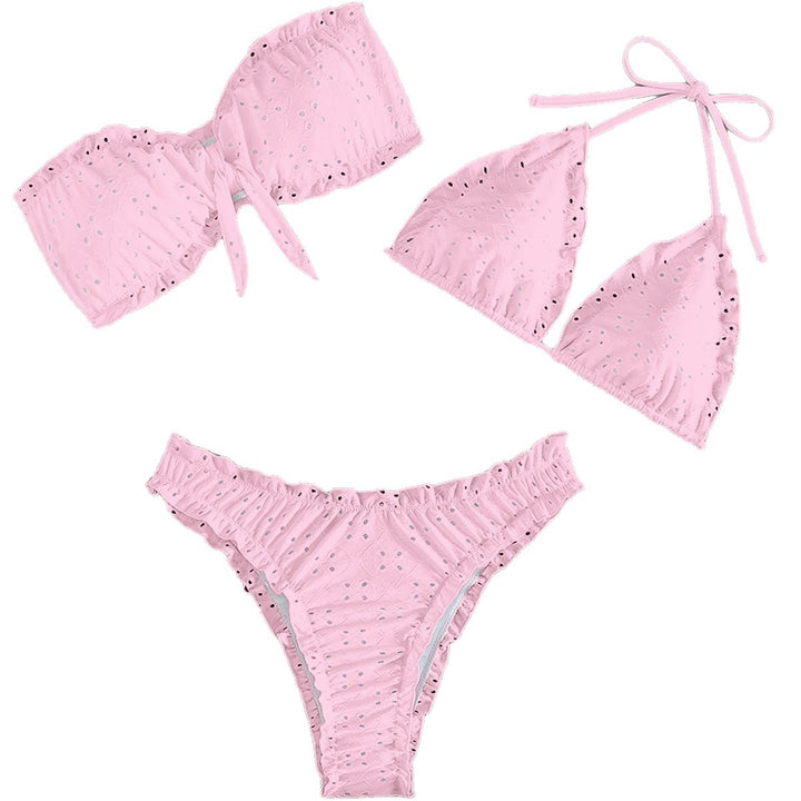 Damen Bandeau-Bikini mit verspieltem Rüschendesign Echo Archiv