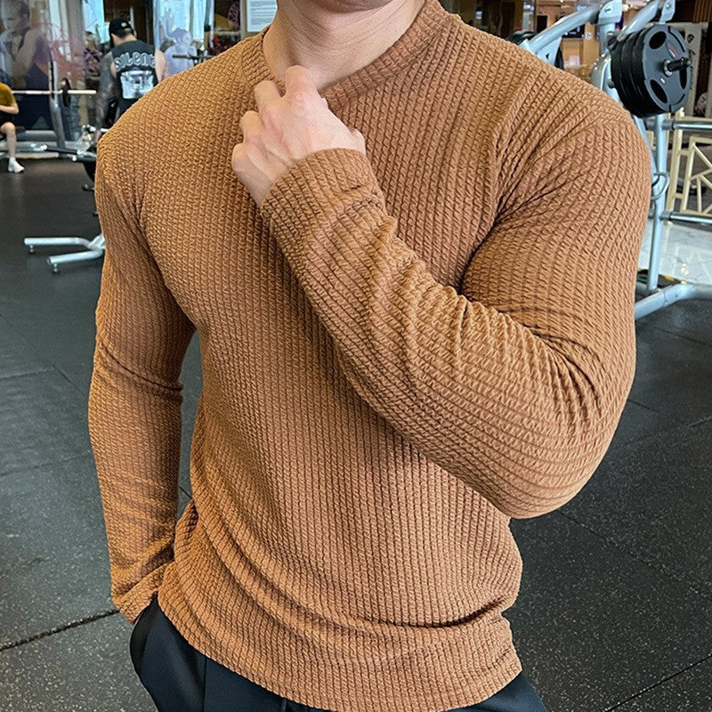 Herren Langarmshirt mit strukturiertem Design und modernem Schnitt Echoarchiv