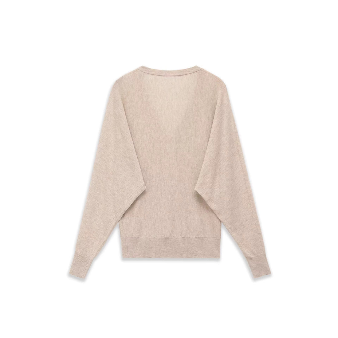 Damen Oversized V-Ausschnitt Feinstrickpullover mit Fledermausärmeln Echoarchiv