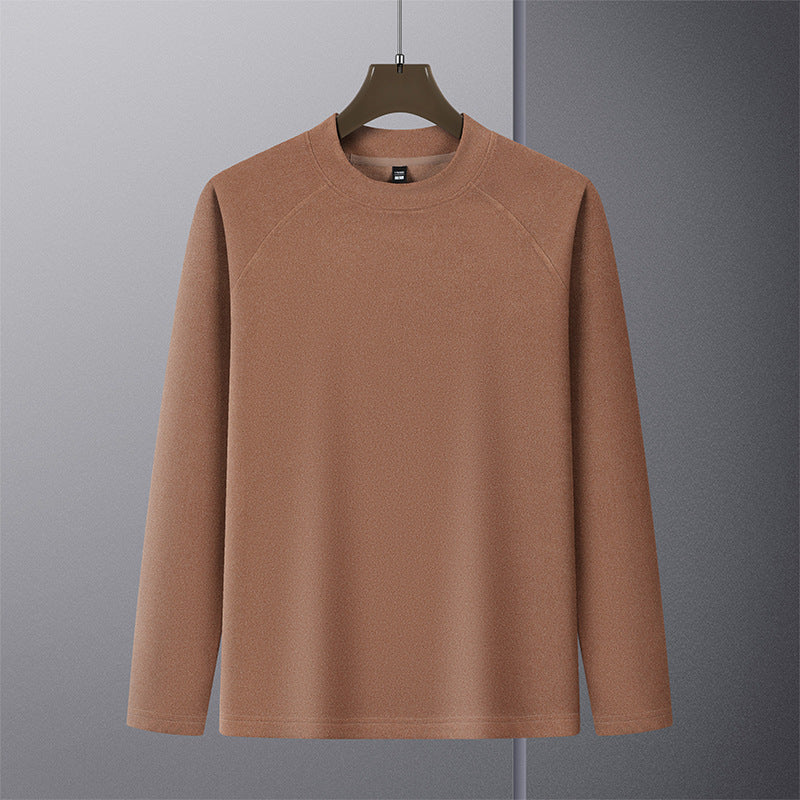 Herren Premium-Mockneck-Pullover aus feinem Woll-Mix mit Raglanärmeln Echo Archiv