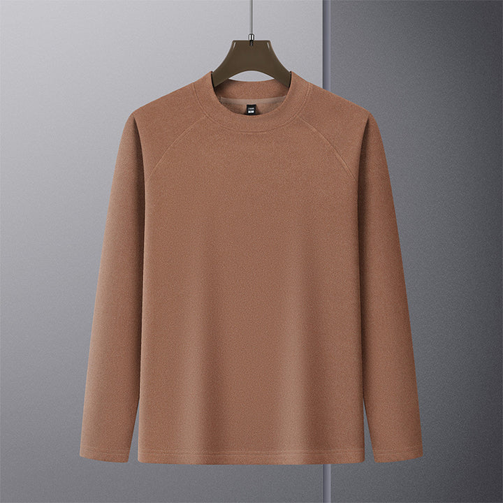 Herren Premium-Mockneck-Pullover aus feinem Woll-Mix mit Raglanärmeln Echo Archiv