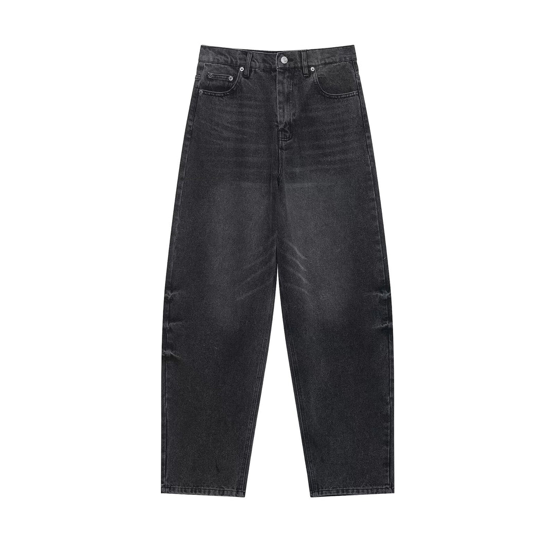Damen Hochtaillierte kurzgeschnittene Jeans mit weitem Bein aus Denim Echo Archiv