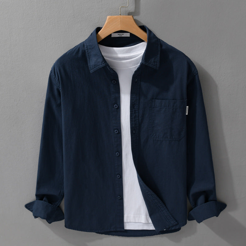 Herren Leichtes Baumwoll-Overshirt mit Brusttasche und Relaxed‑Fit Echoarchiv