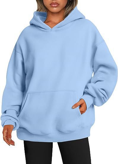 Damen nan Oversize Kapuzenpullover aus weicher Baumwollmischung mit Kängurutasche Echo Archiv