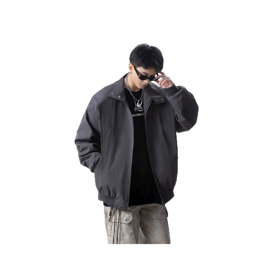 Herren Urbane Utility-Jacke mit hohem Kragen Echoarchiv