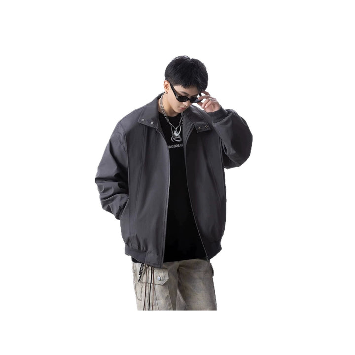 Herren Urbane Utility-Jacke mit hohem Kragen Echoarchiv